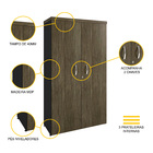 Armário Alto 2 Portas Pandin Pe40 - Imbuia