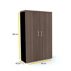 Armário Alto 2 Portas Pandin Pe40 - Walnut