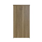 Armário Alto 2 Portas Para Escritório Branco/carvalho Mel