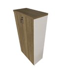 Armário Alto 2 Portas Para Escritório Branco/carvalho Mel