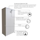 Armário Alto 2 Portas Para Escritório Branco/cinza Cristal