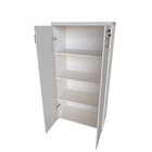 Armário Alto 2 Portas Para Escritório Branco/cinza Cristal