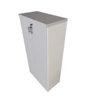 Armário Alto 2 Portas Para Escritório Branco/cinza Cristal