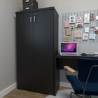 Armário Alto 2 Portas Para Escritório Preto