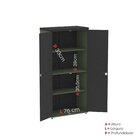 Armário Alto 2 Portas Pivotante 79,2cm X 161,1cm Preto/salvia
