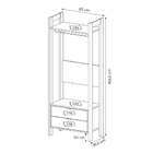 Armário Alto Closet Para Escritório Home Office Az1011 Mdp Br