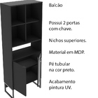 Armário Alto Com Chave Me4155 Preto G69 - Gran Belo