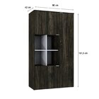 Armário Alto Com Nicho E 03 Portas 161,5x90x42cm Carvalho Dar