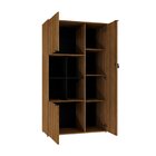 Armário Alto Com Nicho E 03 Portas 161,5x90x42cm Lamina Mel/p