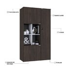 Armário Alto Com Nicho E 3 Portas 161,5cm X 90cm X 42cm Branc