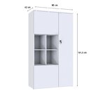 Armário Alto Com Nicho E 3 Portas 161,5cm X 90cm X 42cm Branco