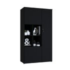 Armário Alto Com Nicho E 3 Portas 161,5cm X 90cm X 42cm Preto