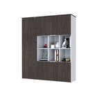 Armário Alto Com Nichos E 5 Portas 161,5cm X 135cm X 42cm Bra