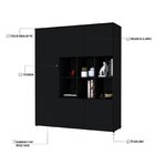 Armário Alto Com Nichos E 5 Portas 161,5cm X 135cm X 42cm Pre