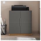 Armário Alto E Baixo Para Escritório Cubic Cinza Caemmun