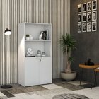 Armário Alto Estante Com 2 Portas 160cm X 80cm X 42cm Branco