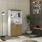 Armário Alto Estante Com 2 Portas 160cm X 80cm X 42cm Branco