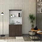 Armário Alto Estante Com 2 Portas 160cm X 80cm X 42cm Branco/