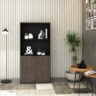 Armário Alto Estante Com 2 Portas 160cm X 80cm X 42cm Preto/t