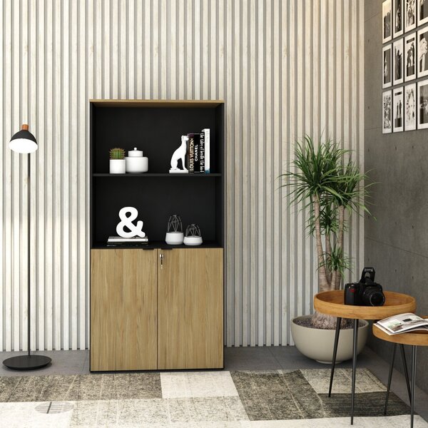 Armário Alto Estante Com 2 Portas 160cm X 80cm X 42cm Vermont