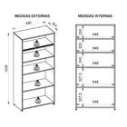 Armário Alto Estante Escritório 4 Portas Pixel Preto Caemmun