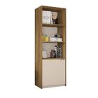 Armário Alto Estante Recta Quarto Escritório 1 Porta 3 Pratel