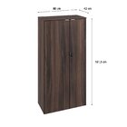 Armário Alto Fechado Com 2 Portas 161,5x80x42cm Nogal/branco