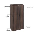 Armário Alto Fechado Com 2 Portas 161,5x80x42cm Nogal/branco