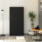 Armário Alto Fechado Com 2 Portas 161,5x80x42cm Preto Onix