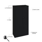 Armário Alto Fechado Com 2 Portas 161,5x80x42cm Preto Onix