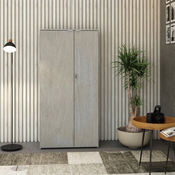 Armário Alto Fechado Com 2 Portas 161,5x80x42cm Snow/branco