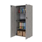 Armário Alto Fechado Com 2 Portas 161,5x80x42cm Snow/branco