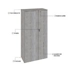 Armário Alto Fechado Com 2 Portas 161,5x80x42cm Snow/branco