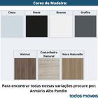 Armário Alto P25 Pandin 80 Cm (largura) Em Mdp Cor Noce Natur