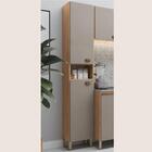 Armário Alto Paneleiro 2 Portas 3 Prateleiras Multiuso Organi