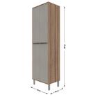 Armário Alto Paneleiro 4 Portas 5 Prateleiras Multiuso Organi