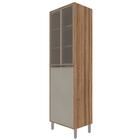 Armário Alto Paneleiro 4 Portas Vidro Fumê 5 Prateleiras Mult