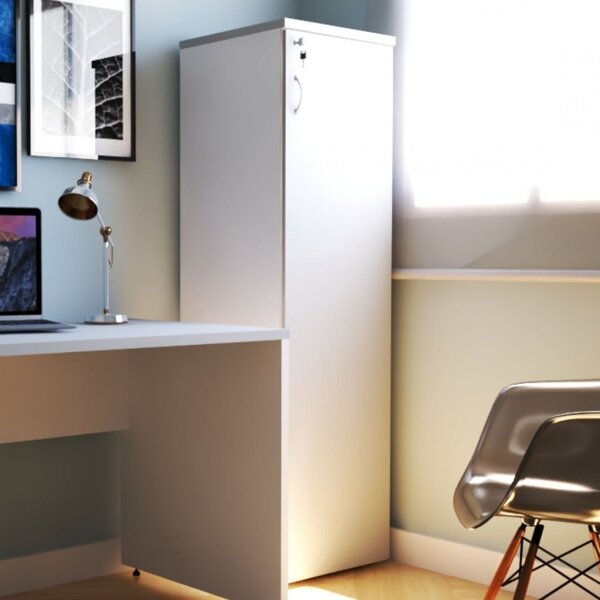 Armário Alto Para Escritório 1 Porta 3 Prateleiras