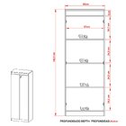 Armário Alto Para Escritório 2 Portas Com Chave Amêndoa