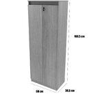 Armário Alto Para Escritório 2 Portas Com Chave Branco