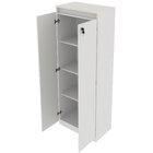 Armário Alto Para Escritório 2 Portas Com Chave Branco