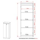 Armário Alto Para Escritório 2 Portas Com Chave Nogal