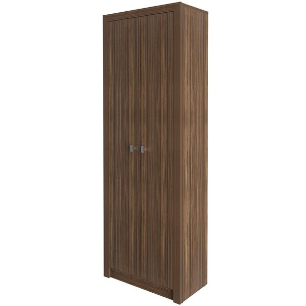 Armário Alto Para Escritório 2 Portas E 5 Prateleiras Nogal