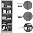 Armário Alto Para Escritório 2 Portas E 5 Prateleiras Rústico