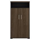Armário Alto Para Escritório 89cm Tamburato A06 Marrom/preto