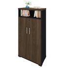 Armário Alto Para Escritório 89cm Tamburato A06 Marrom/preto