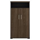 Armário Alto Para Escritório 89cm Tamburato A06 Marrom/preto