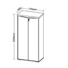 Armário Alto Para Escritório Com Chave 2 Portas Freijó/branco