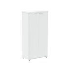 Armário Alto Para Escritório Com Portas Pivotantes Pe40 Branco