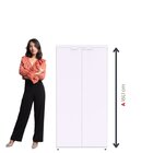 Armário Alto Para Escritório Com Portas Pivotantes Pe40 Branco